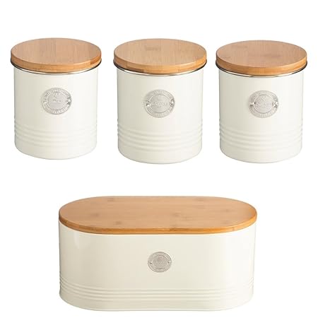 cream tea coffee and sugar canisters