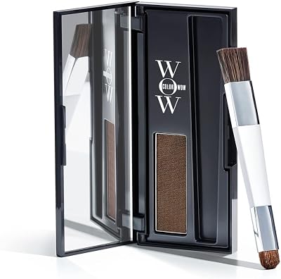 COLOR WOW Root Cover Up Powder Medium Brown Grey Coverage Fuller Hairline Sweat
