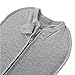 Woombie Original Baby Swaddling Blanket - Soothing, Cotton Baby Swaddle with Zipper - Wearable Newborn Blanket, Twilight Heather Gray, 14-19 lbs