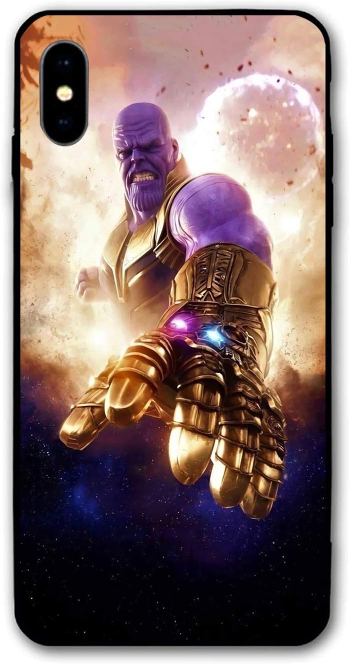 KSFNC iPhone Xs Max Case 6.5",Comics Theme Design Full Body Protection Shockproof Cover Case (Tha-nos)