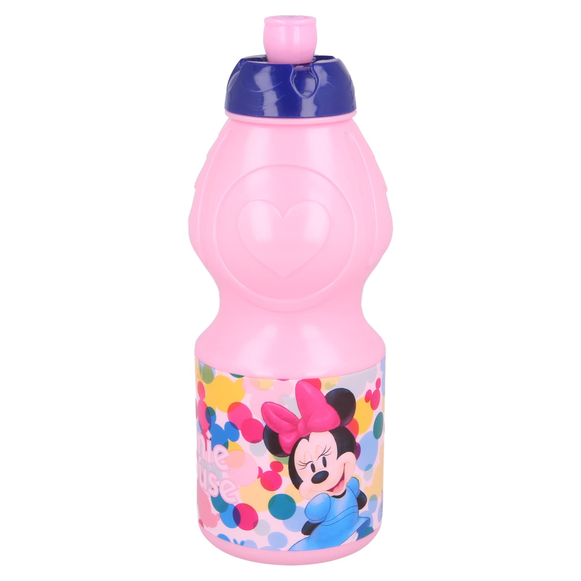 Stor 8412497511327 Sport Water Bottle, 400 ml Capacity, Minnie Feel Good
