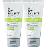 Raw Elements Daily Lifestyle Moisturizer Bio-Resin Tube - SPF 30, UVA-UVB Protection, Non-Nano Zinc, Reef-Safe, Water Resistant, 1.8 oz 2PK