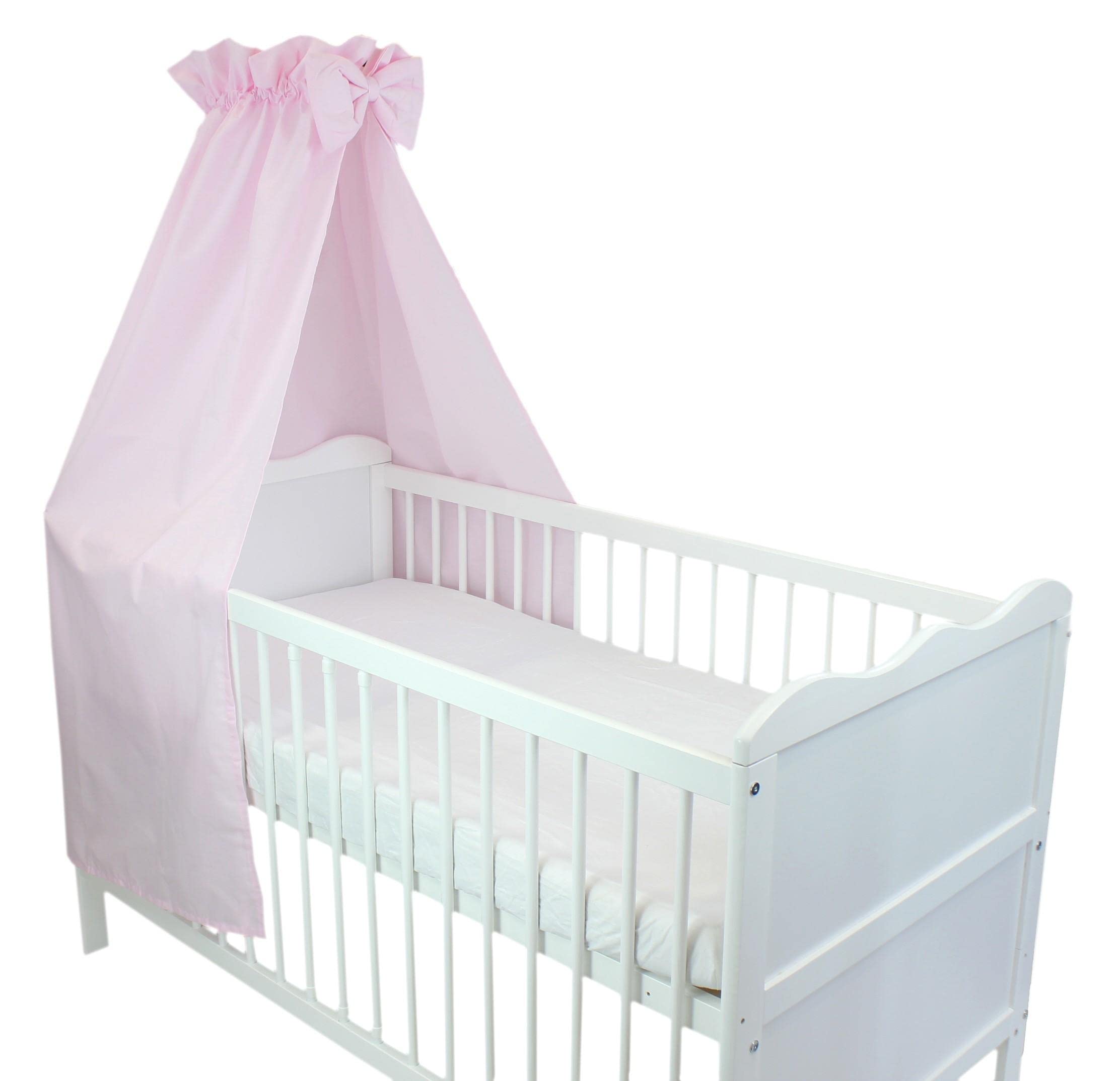 TupTam Baby Cot Canopy with Crown and Bow, Pink light, ca. 160x240 cm
