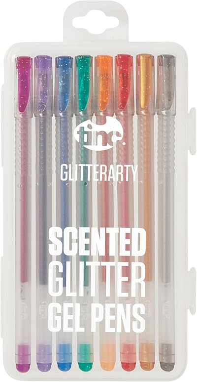Tinc Glitterarty Liquid Gel Pens Set of 8 with Fruity Fragrance