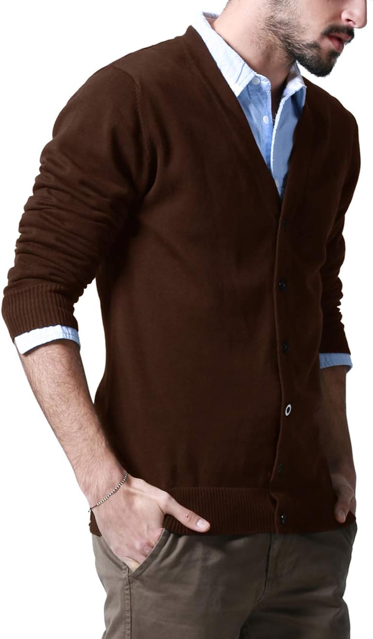 Match Men's K|G Series Shawl Collar Cardigan Sweater at  Men’s Clothing store