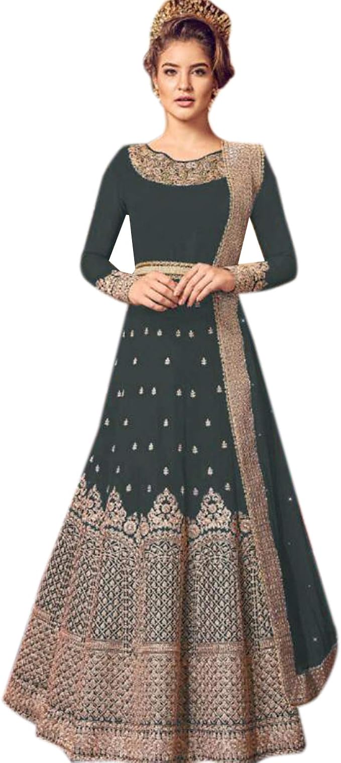 anarkali dress for wedding reception