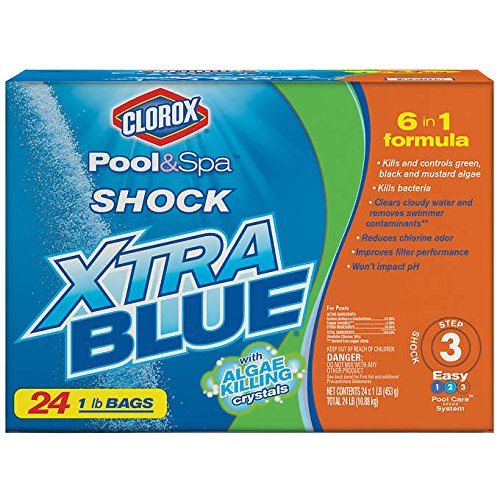 Clorox Pool&Spa Shock Xtra Blue, (24 Bags 1 LB Each)