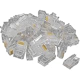 50pcs Cat6, Cat5E Crimp Connectors Plug 8P8C