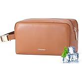 Freezable Lunch Bag,Small Lunch Bag,Lunch Bags For Women,Built-in Ice Packs to Keep Food Fresh,Mini Cooler,Breastmilk Cooler,Suitable For Work and Travel(Light Brown)