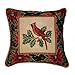 Violet Linen Decorative Christmas Cardinal Design Tapestry, 18