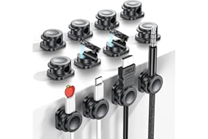 12-Pack Magnetic Cable Clips: Strong Adhesive Cord Holders for Desk, Wall, Car and Nightstand | 7mm Universal Fit for USB/HDM