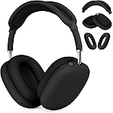Filoto Case for Airpods Max Headphones, Ear Pad Case Cover/Ear Cups Co ver/Headband for AirPods Max (USB-C/Lightning)(2024/2020), Silicone for Apple Airpod Max, Accessories Cases (Black)