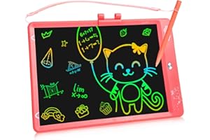 ZMLM LCD Writing Tablet Doodle Board: 10 Inch Boys Girls Toy for Age 3-12 Gift | Erasable 120,000+, Drawing, Counting, Spelling Learning Board for Birthday Valentines Day Gifts, Pink Kitty