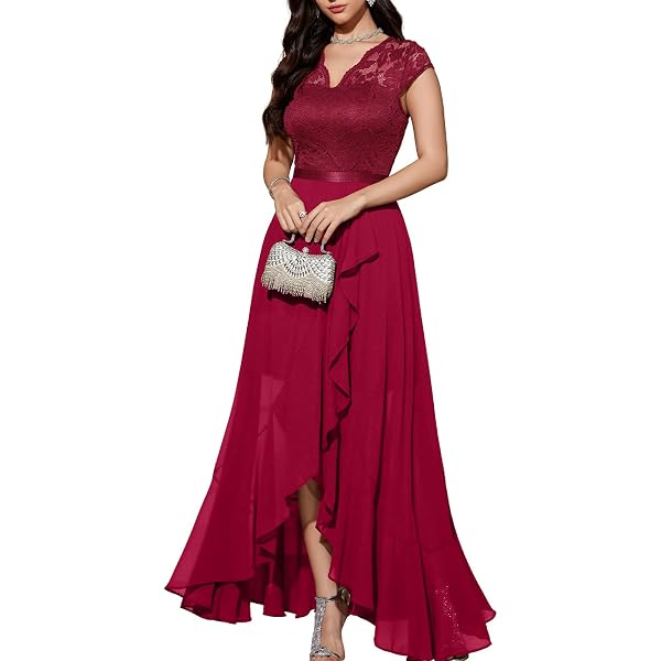 VESTIDO ACAMPANADO MUJER KADRIHEL BURDEO IDEAL PARA FIESTA GALA COCTEL BODA VC035