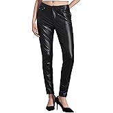 Allegra K Faux Leather Pants for Women's High Waist Stretch Slim Fit Motorcycle Legging Pants