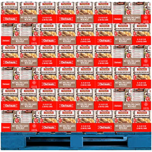 Chefmate Hot Dog Canned Chili Sauce with Meat, Ready to Eat, 6 lb 12