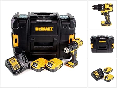 Dewalt Dcd 709 P2t Perceuse Visseuse A Percussion Sans Fil 18 V 65 Nm 2 Batteries 5 Ah Chargeur Dans Coffret Tstak Amazon Fr Bricolage