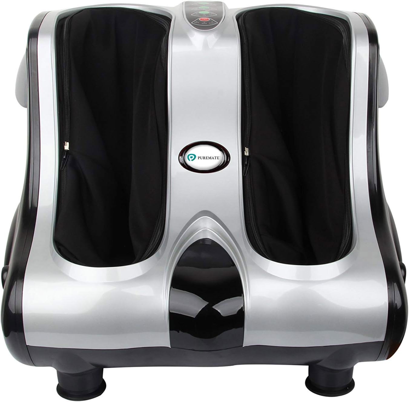 PureMate Shiatsu Kneading Rolling Foot Ankle Calf and Legs Massager with Heating and Vibration