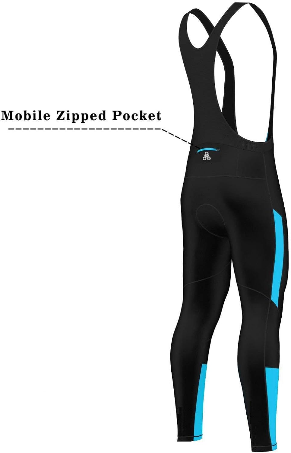 Men’s Urban Cycling Team Thermal Winter Fleece Jersey, Bib Tights, and Winter Cycling Set Bundle, Long Sleeve: Clothing