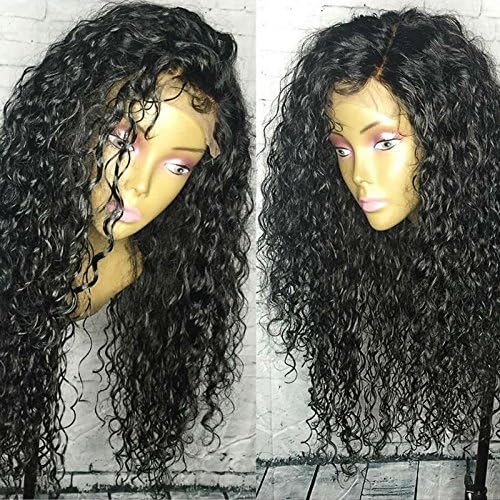 GAMAY HAIR Brazilian Vrigin Human Hair Full Lace Wigs Curly Hair for Black Woman Full Lace Human Hair Wigs Glueless Lace Front Human Hair Wigs with Baby Hair(20inch with 150% density)