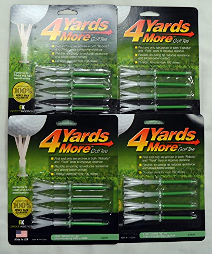 Tees 4" - Green - 4 Packs of 4 - (11926)