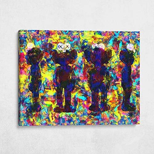 Gallery Farm | KAWS Blue | 1.5 Inch Thick Gallery Canvas Print, Wall Art (40x30)