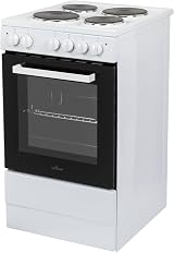 Willow WE50SSW 62L Freestanding Electric Cooker White 50cm Hob view 3