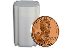Twenty 1 Oz. Lincoln Wheat Penny Coin .999 Fine Copper Bullion Art Rounds in Coin Tube by Unique Metals