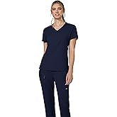 KOI Lite Philosophy Women's 3-Pocket Mock-Wrap Scrub Top