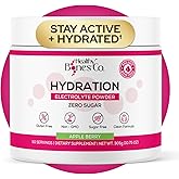 Sugar-Free Electrolyte Powder Drink Mix Fast Hydration Naturally Sweetened with Organic Monk Fruit, Apple Berry Flavor (305g) with Key Electrolytes and Trace Minerals –Keto Friendly, Vegan