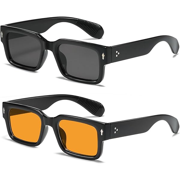 【MARITHE】 SQUARE FRAME SUNGLASSES ‐BLACK ZIMUSUN Square Frame Sunglasses for Women Men Trendy Chunky