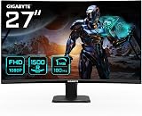 Gigabyte GS27FC 27 Inch FHD Curved Gaming Monitor 180Hz 1ms VA HDR Ready