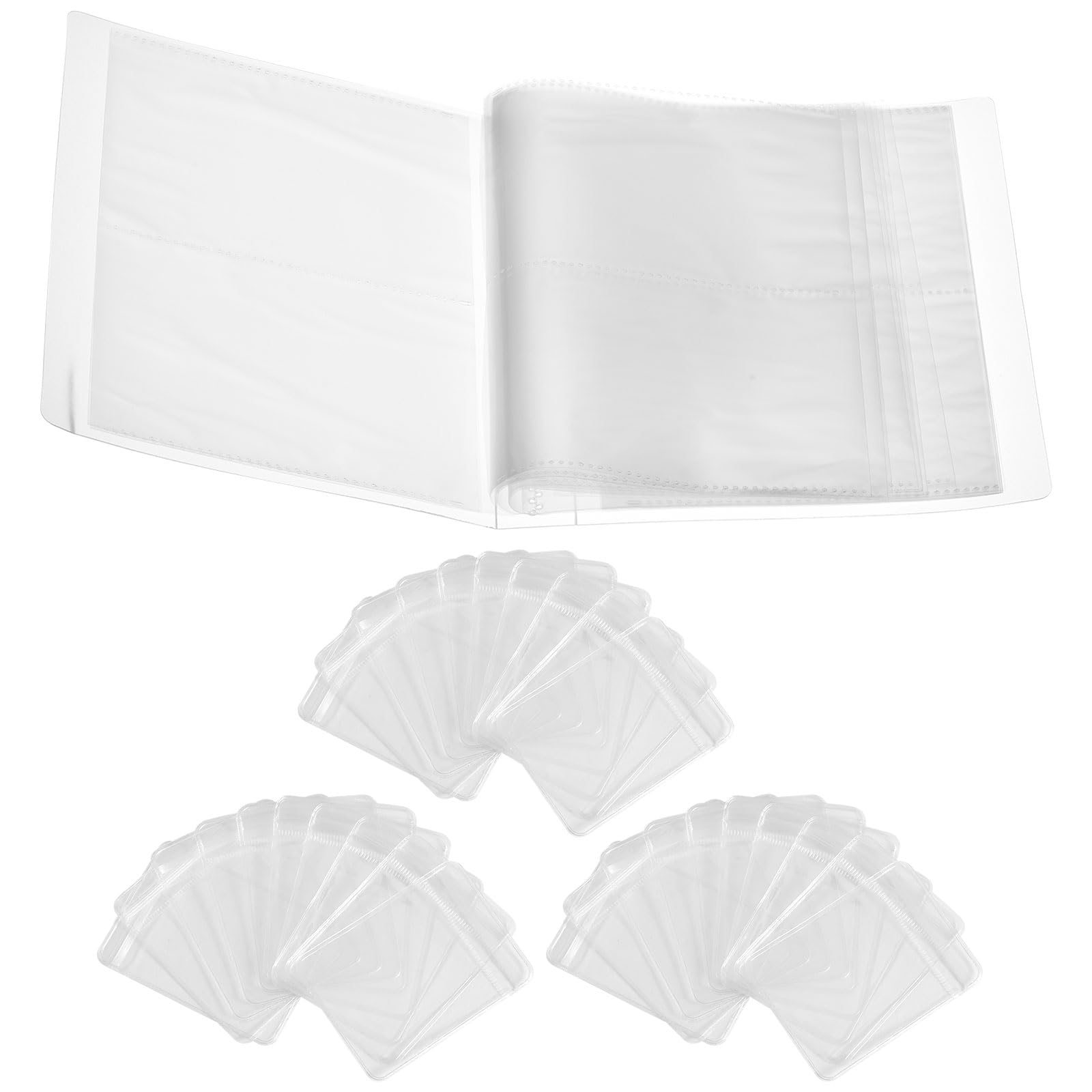 PATIKIL Transparent Jewelry Storage Book, 160 Pockets Travel Jewelry Organizer with 30 Zipper Bags for Travel Ring, Necklace, Bracelets, Studs