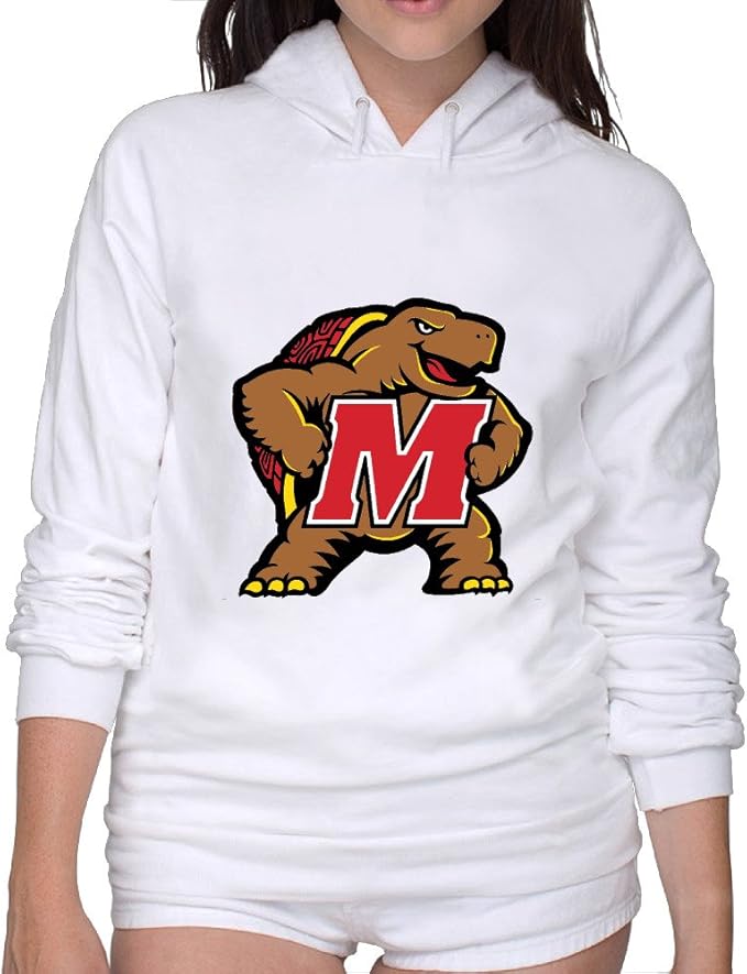Women's Sweatshirts Tshirt University Of Maryland Logo Hooded Sweatshirt Custom Amazon.ca