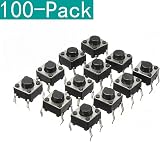 Youmile 100 Pack 6x6x5mm Miniature Tactile Push Button Switch SPST Momentary PCB view 2