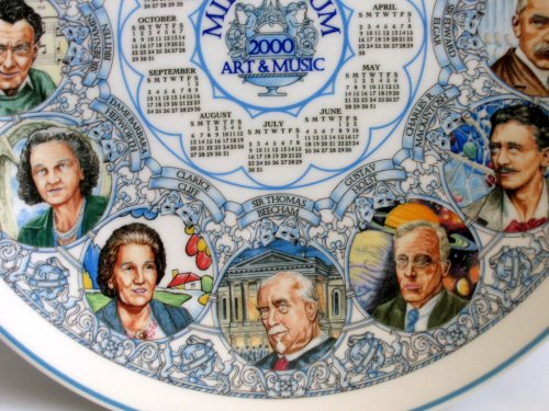 WEDGWOOD Annual CALENDAR PLATE Millennium 2000 ART & MUSIC