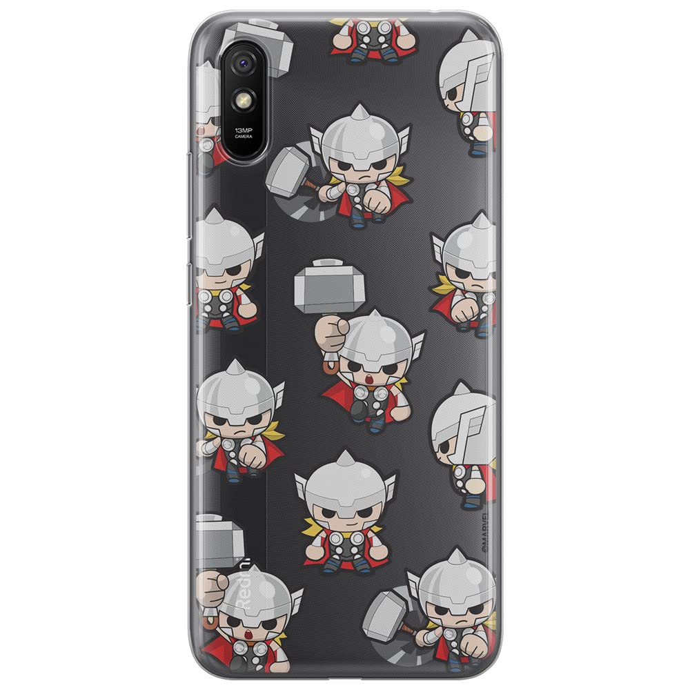 ERT GROUP mobile phone case for Xiaomi REDMI 9A original and officially Licensed Marvel pattern Thor 007 optimally adapted to the shape of the mobile phone, partially transparent
