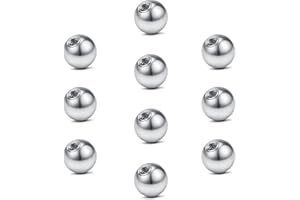 VCMART 14G 16G Replacement Balls Externally Threaded Piercing Balls for Lip Septum Nose Tongue Nipple Navel Belly Rings Indus
