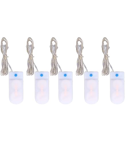 10 Luces LED Miniatura Para Casa De Muñecas | Inalámbricas Con Pilas | Luz Blanca Cálida | 1.5x1x1 Cm