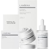 LANBENA 3-in-1 Blackhead Removal Set, Pore Strips 30g + Pore Serum 30ml | Blackhead Removal, Pore Minimizing, Shrinks &amp; Repairs Pores; Low-Odor, Gentle Aloe; Mess-Free Application