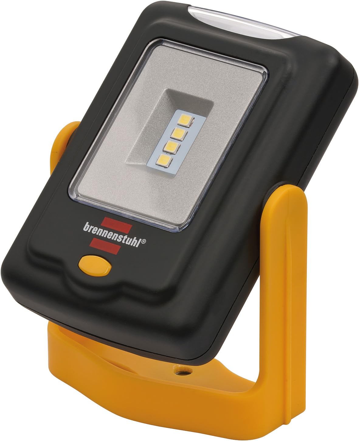 Brennenstuhl SMD LED-Universal Lamp / LED worklight in practical pocket size (360 degree rotatable, foldable hook), Black/Yellow