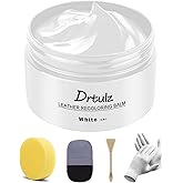drtulz Leather Recoloring Balm, Leather Color Restorer Conditioner, Leather Restorer for Couches Paint, Leather Scratch Remover, Scratch Leather Faded Repair Kits for Vinyl Furniture (White, 75ML)