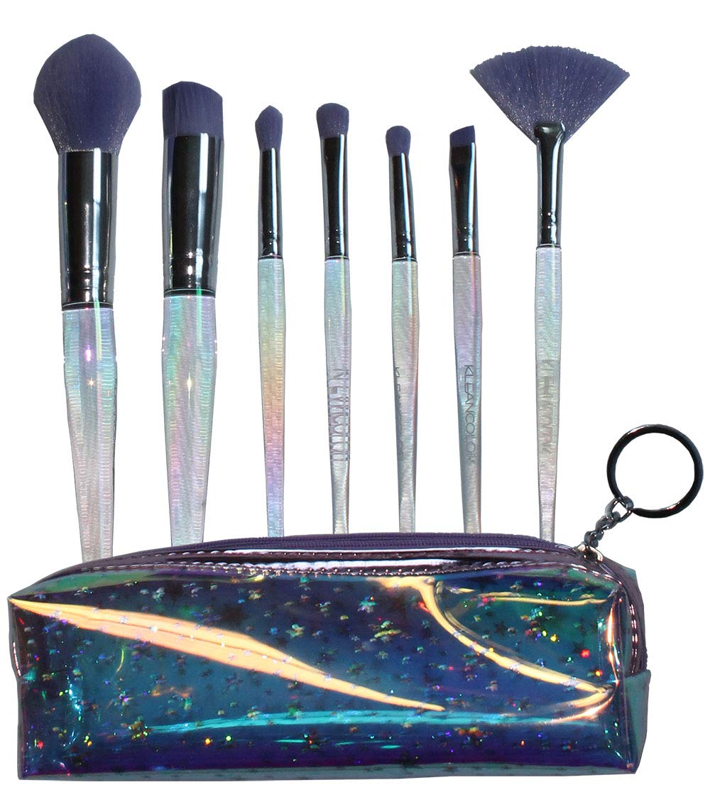 KLEANCOLOR Super soft makeup brushes face brush set - 7Pcs Easy to clean makeup brush set & Cosmetic bag perfect for beginners