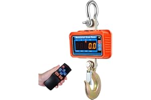 MEFAPE 3000kg / 6600lbs Digital Crane Scale, Waterproof Industrial Scale with Remote, Rechargeable Hanging Scale Division 0.5kg with Shackle & Hook, Highly Visible LED Display
