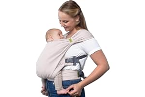 Boba Bliss Pre-Wrapped Baby Carrier with Buckle - Newborn to 7-35 lbs Light, Breathable & Easy to Adjust Hybrid Infant Sling 
