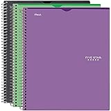 Five Star Interactive Notetaking, 1 Subject, College Ruled Spiral Notebook, 100 Sheets, 11" x 8-1/2", Customizable, Black, El