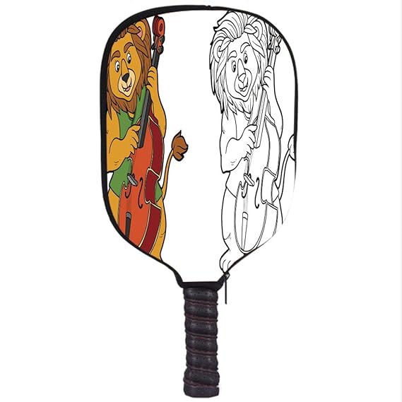 Amazon.com : Neoprene Pickleball Paddle Racket Cover Case/Coloring Book for Children Lion and Cello/Fit for Most Rackets - Protect Your Paddle : Sports & ...