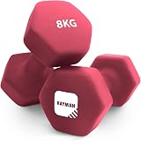 KAYMAN Neoprene Dumbbells Set 1-10kg with Anti-Slip Coating and Poster