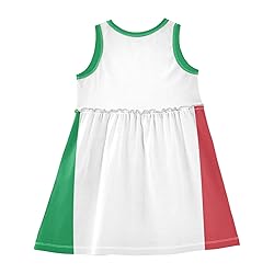 Aflyko Sleeveless Dress for Girl Italy Flag Casual
