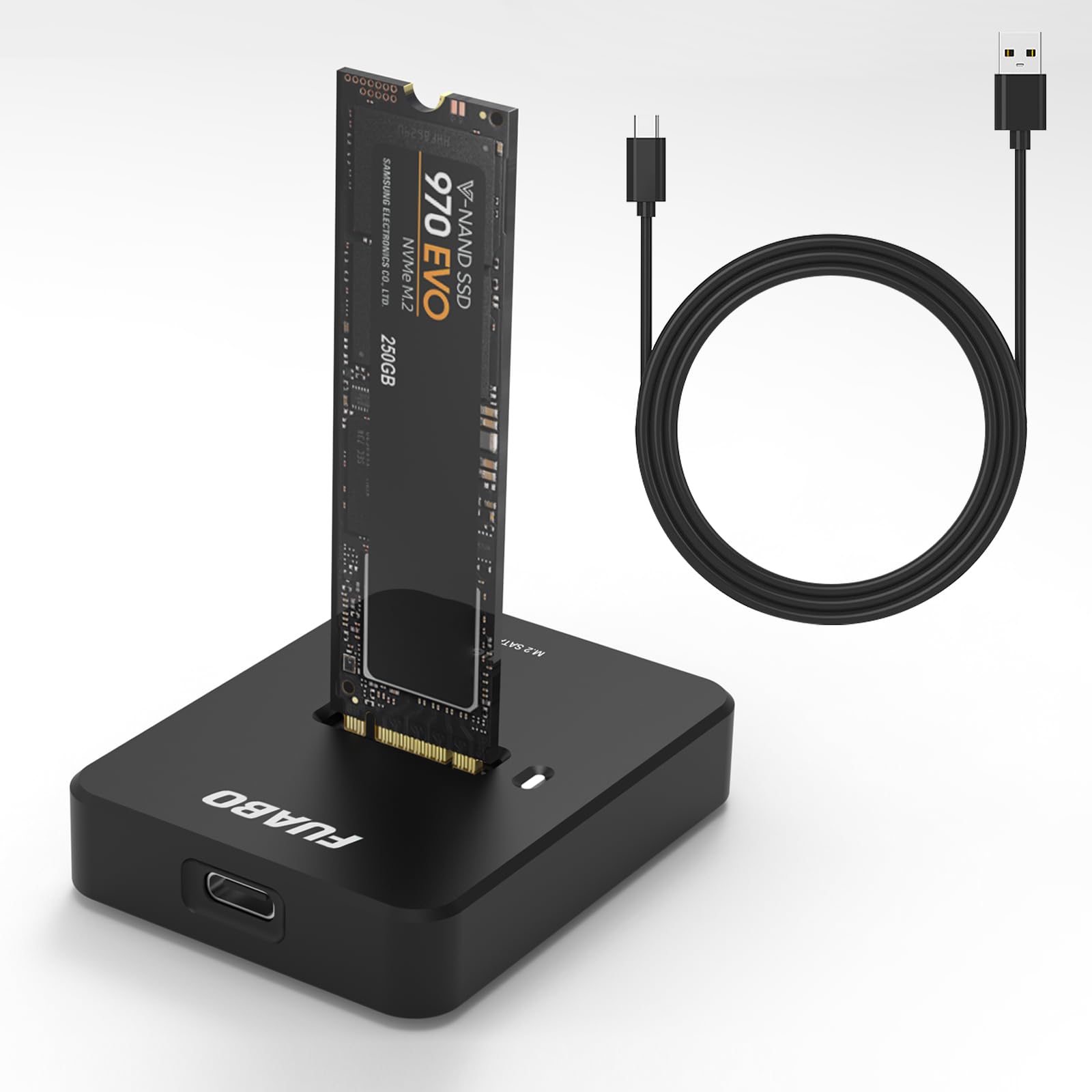 Photo 1 of 10Gbps M.2 SSD to Type C Docking Station M.2 (M Key, B+M Key) NVMe and SATA NGFF Reader Adapter SSD 2280 2260 2242 2230 22110 Dock Plug and Play